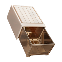 稻草熊(DOCOXO)抽屉式收纳箱透明衣柜大号衣服整理箱超大号储物箱塑料收纳柜子 深31*宽23*高12 杏色外壳+透明抽屉【1个装】