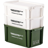 爱丽思（IRIS）爱丽思工业风有无盖多功能收纳筐盒家用周转箱零食整理储物 无盖中号白6.6L