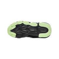 安踏儿童运动鞋男女童春秋网面透气旋钮扣犟弹科技跑步鞋 【男革面】黑/白/绿5523N-1 34 脚长约21.5cm