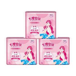 七度空间 卫生巾优雅系列日夜用套装超薄干爽透气棉柔整箱批发春节发货 棉柔245mm共15片
