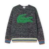 Lacoste 法国鳄鱼男女同款休闲百搭时尚拼色宽松针织衫毛衣经典男式毛衣