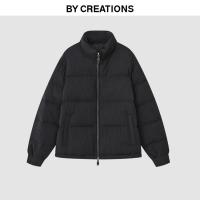 保暖服饰：柏品 By Creations 立领羽绒服男冬25冬新品鹅绒加厚面包款商务休闲短款外套上