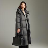 保暖服饰：摩凡 冬新款长款过膝羽绒服女连帽保暖外套