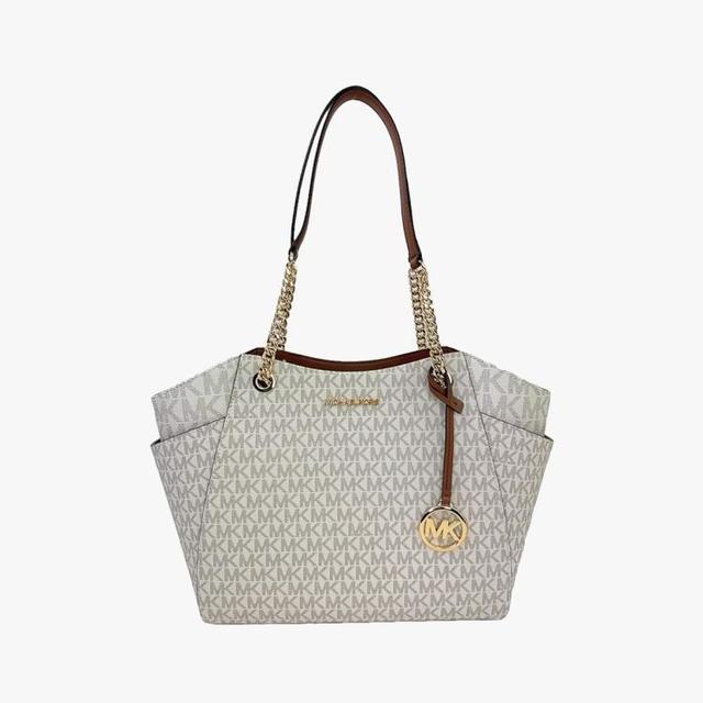 超V会员：MICHAEL KORS 迈克·科尔斯 MK迈克高仕 Jet Set Travel 女士大号老花拉链托特包