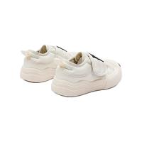 Kappa Kids卡帕童鞋儿童鞋男童运动鞋子舒适厚底魔术贴百搭女童休闲鞋板鞋 米色 28 适合脚长174mm