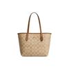 COACH/蔻驰 奥莱款女士City23老花单肩手提包迷你托特包CN733 卡其色CN733IMNLJ