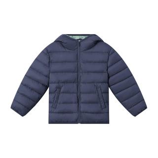 多多家男童棉服2025秋冬款连帽保暖轻盈时尚上衣儿童运动休闲防泼水外套 黑色 120