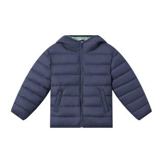 多多家男童棉服2025秋冬款连帽保暖轻盈时尚上衣儿童运动休闲防泼水外套 黑色 120