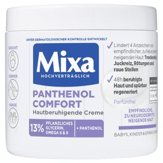 Mixa 皮肤护理霜 适用于干燥、发红和有痒感的易敏肌肤，含泛醇，肤感舒适，400 毫升