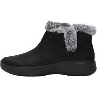 斯凯奇(Skechers)冬雪地靴防滑运动鞋加绒保暖反毛皮休闲靴时尚短靴棉鞋 黑色-BBK/速发/店长主推 35