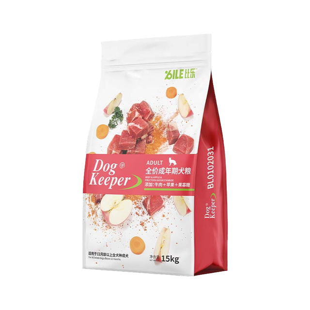 B.Toys 狗粮 鸭肉梨 牛肉苹果 成犬粮幼犬粮 紫薯全犬种通用 比乐牛肉苹果全价成犬粮15KG