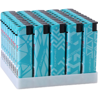 超凡防风打火机一次性家用订做印字定做广告 【防风】CF21蔚蓝格调-25支装