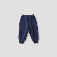 巴厘小猪儿童加绒裤子女童秋冬2025加厚保暖裤宝宝休闲长裤男童运动裤 浅宝蓝 110