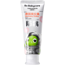 babycare 儿童牙膏1-6岁含氟防蛀婴幼儿宝宝奥拉氟牙膏 蜜桃45g