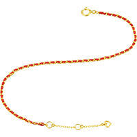 18K黄金编织红绳手链 MISS S系列 VE197 极简 17.5cm 0.95g