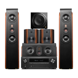 HiVi D3.2MKIIIHT+天龙X1800功放 家庭影院音响套装5.1声道木质落地式客厅电视音箱