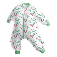 良良 婴儿睡袋夏季空调房防踢被宝宝纯棉可拆袖儿童睡袋 云卷蓝·春秋款适合25-30℃