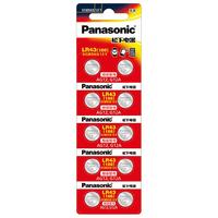 Panasonic 松下 纽扣电池LR43/AG12/386/301电子1.5v碱性10粒LR-43/2B5C