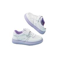 Kappa Kids卡帕童鞋儿童幼儿园小白鞋女童男童透气板鞋低帮运动鞋子 米白/紫 28