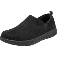 斯凯奇（Skechers）秋冬加绒套脚男鞋一脚蹬休闲鞋懒人鞋204637 全黑色/BBK 42 