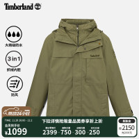 保暖服饰、PLUS会员：Timberland 男款抓绒三合一冲锋衣  A696H