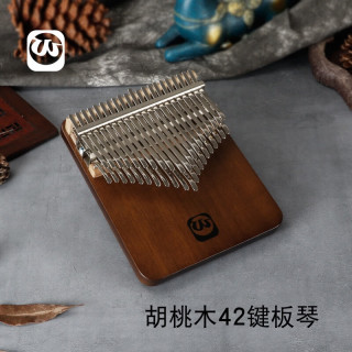 Walter.t沃尔特42音双层胡桃木卡林巴手指琴高端拇指琴女生易学乐器 42音 胡桃木板琴+全套配件