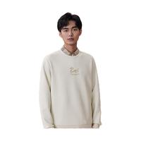 XTEP特步套头卫衣2024龙年款长袖运动上衣976129920620 棉花白 S