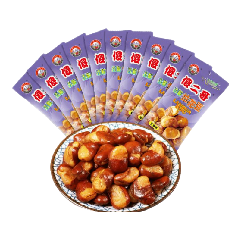 傻二哥蚕豆兰花豆休闲办公室零食坚果炒货30g10包五香味