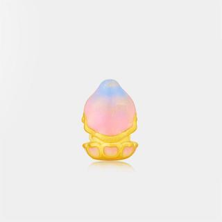 曼卡龙 拜拜好运黄金挂坠3D硬金工艺足金转运珠