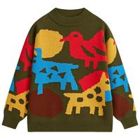 马骑顿 MQD童装男大童23冬卡通休闲半高领针织衫 花色 120cm