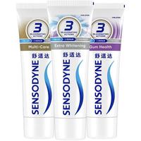 SENSODYNE 舒适达 基础护理系列 抗敏感牙膏套装 (美白配方100g+多效护理100g+牙龈护理100g)