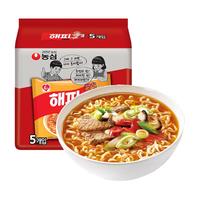NONGSHIM农心 韩国进口 幸福拉面 辣味 辛拉面系列 袋面 方便面速食食品 106g*5 五连包