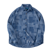 移动端、京东百亿补贴：马登 Boro风复古蓝布衬衫TW2301015