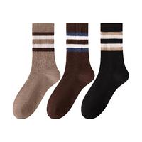三枪 32%真羊毛羊毛袜子男士冬季保暖厚长袜3双装