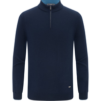 EMZ  【100%羊毛】男士羊毛衫毛衣针织衫25秋冬季保暖亲肤 【立领款】藏青 4XL 195/108A