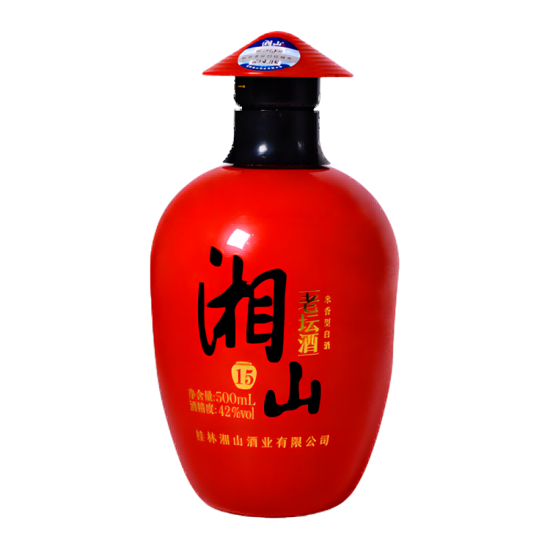 湘山 老坛酒 15年 42%vol 米香型白酒 500ml*2瓶 双支装