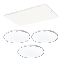 松下(Panasonic)吸顶灯客厅灯全光谱超薄护眼 白色简约风三段调色三室一厅套装灯