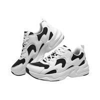 斯凯奇（Skechers）踏浪老爹鞋小白鞋透气子休闲鞋男女学院风运动鞋 118321-BKW 黑色/白色 44