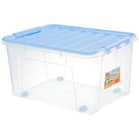 Jeko&Jeko 透明塑料收纳箱 10L 蓝色