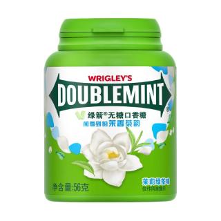 绿箭 无糖口香糖 茉莉绿茶味 56g 约40粒/瓶