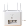 插座电线收纳盒wifi路由器盒子理线器 桌面电源线整理盒排插集线盒电视机顶盒收纳箱双层 白色