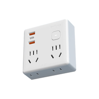 飞利浦PHILIPS桌面墙壁魔方USB插座电源/USB/Typec/插座扩展插排一转多孔电源转换插板 2A1C+3位1.8米线【晶钻12W】