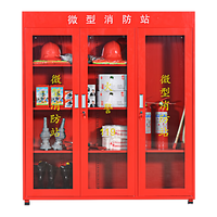 中消消防微型消防站消防柜消防器材全套装工地柜灭火器展示箱户外应急柜 加厚消防柜(80*50cm)