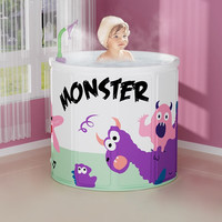 百易特 儿童泡澡桶家用折叠小孩洗澡桶盆婴儿游泳桶可坐浴桶宝宝游泳池