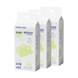 子初 婴儿卫生湿巾 3提 24包(10 抽× 8包/提)