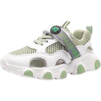 哈比熊童鞋夏季儿童运动鞋男童运动凉鞋女童单网鞋GU8001 绿色28码