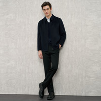 EMZ 高级商务行政翻领短款夹克外套男 兰黑 L 175/96A