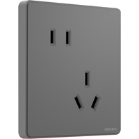 国际电工开关插座面板家用86型暗装一开带五孔USB电源墙壁陶瓷芯插座 五孔插座（陶瓷芯）