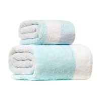 全棉时代 毛巾纯棉长绒棉家用物理柔软加厚纯棉吸水洗脸面巾-简蓝34*76cm