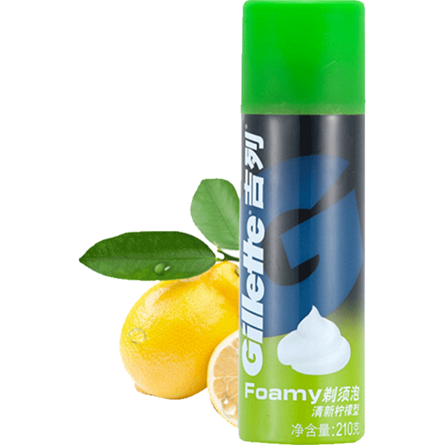 吉列 男士剃须泡 清新柠檬型